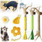 Catnip for Cats,Interactive Silvervine Sticks for Cats, Loofah Chew Cat Toys for Indoor Cats & Kitten Teething Toys & Cat Chew Toy,6 Pack