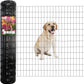 Black PVC Coated Welded Wire Fence 48 Inch x 50 Foot, 2 Inch x 4 Inch 14GA, Garden Border Fencing Roll Vinyl Coating Metal Wire Mesh Hardware Cloth for Yard Vegetable Plant Protection
