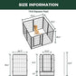 FXW Rollick Unleashed Dog Playpen for Indoor, Yard, RV Camping, 40 inch 8 Panels for Medium and Large Dogs, Black│Patented