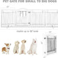 SPIRICH 96-inch Extra Wide 30-inches Tall Dog Gate with Door Walk Through, Freestanding Wire Pet Gate for The House, Doorway, Stairs, Pet Puppy Safety Fence, Support Feet Included (White)