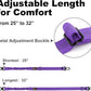Plutus Pet Dog Seat Belt for Car, Adjustable Dog Car Harness with Carabiner Clip, Reflective Safety Dog Seatbelt Leash with Elastic Bungee, Purple