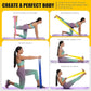 Resistance Bands, Exercise Bands, Physical Therapy Bands for Strength Training, Yoga, Pilates, Stretch Elastic Band with Different Strengths, Workout Bands for Home Gym