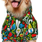 Christmas Green Monster Hoodie,Christmas Cosplay Dog Clothes with Pocket and Hat Winter Clothes Sweaters Medium
