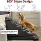 Dog Stair ramp for 30 inch high beds. 6-Step Dog Stair Ramp for 20 to 36 Inch Sofa Beds. Pet Steps for Small, Medium and Large Dogs. Non-Slip, Balanced and Portable. Multifunctional 6 Steps, Gray.