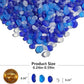 Sea Glass Stones - 0.9LB Frosted Glass Pebbles Gemstones - Perfect for Aquarium Rocks, Fish Tank Gravel, Vase Fillers, DIY Crafts, and Home Decor (Cobalt Blue, Aquamarine, White)