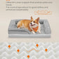 Feandrea Orthopaedic Dog Bed for Medium Dogs, Waterproof Dog Sofa Bed with Removable Washable Cover, 28 x 23 x 6.5 Inches, Dove Gray UPGW251G01