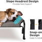 Veehoo XL Outdoor Elevated Dog Bed, Raised Dog Cot for Extra Large Dogs, Cooling Washable Waterproof Pet Hammock Beds with Slope Headrest, Breathable Mesh and Sturdy Frame, X-Large, Brown, CWC2204