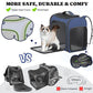 Pawtners Dog Backpack Carrier Dog Carrier with Anti-Scratch Mesh with Great Ventilation, Large Pet Carrier Backpack for Small Dogs & Large Cats, Foldable Designed Pet Backpack Perfect for Travel