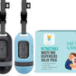 SVD.PET [2-Pack] Retractable Waste Bag Dispensers Gift Set, 2 Pet Waste Bag Holders with 60 large Waste Bags, Dog Walking Accessory Gift Value Pack (Black & Columbia Blue)