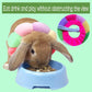 Rabbit Cat Cone Collar Soft,Adjustable Cat Recovery Wound Healing Accessory,Cats Cones to Stop Licking,for Chinchilla,Guinea Pigs,Bunny,Kitten Donuts Collar After Surgery(Small)