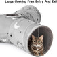 Tempcore Pet Cat Tunnel Tube Cat Toys 3 Way Collapsible, Cat Tunnels for Indoor Cats Fleece-Lined in for Warmth，Kitty Tunnel Bored Pet Toys Peek Hole Toy Ball Puppy, Kitten, Rabbit Gray Sun