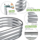 SnugNiture Galvanized Raised Garden Bed Outdoor, 2 Pcs 4x2x1ft Oval Metal Planter Box for Planting Plants Vegetables, Silver