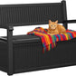 80 Gallon Storage Bench Waterproof and Lockable,Deck Box Outdoor Storage Furniture for Patio,Garden,and Porch – Perfect for Storing Garden Tools and Cushions(Black)