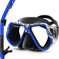 Greatever Dry Snorkel Set,Panoramic Wide View,Anti-Fog Scuba Diving Mask,Professional Snorkeling Gear