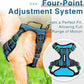 BARKBAY Dog Harness No Pull with ID Tag Pocket - Heavy Duty, Reflective, Easy Control for Large Dogs(Blue/Black,S)