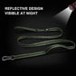TwoEar 6FT 1IN Strong Green Dog Leash with 2 Padded Handles, Traffic Handle Extra Control, Comfortable Soft Dual Handle, Auto Lock Hook, Reflective Walking Lead for Small Medium and Large Dogs