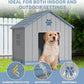 DRATO Dog House Indoor Outdoor for Small to Large Sized Dogs Indoor Outdoor Doghouse Puppy Shelter with Elevated Floor, Easy to Assemble (Blue, 31Inch(31.18 * 33.7 * 32.52))
