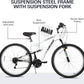 WEIZE Mountain Bike, 26/27.5 inch Outdoor Cycling Bike,18-Speed/High-Carbon Steel/Dual Full Suspension, Adjustable Ergonomic Seat for Men Women Adult, MTB Bicycle with Suspension Fork,Sleek Colors