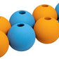 Amazon Basics Dog Toys, Interactive Fetch Rubber Balls, (Pack of 10), 2.5 inch, Multi-Color Blue/Orange