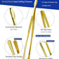JETKONG 2 Pcs 18 Inch (45cm) Stainless Steel Grill Tongs Heavy Duty Giant Tweezer Tongs, Extra Large Tweezers Tools for Cooking, Grilling, BBQ and Turning Food (Gold)