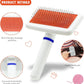 Cat Grooming Kit Set with Pet Shedding Slicker Brush Nail Clipper Trimmer Pet Massage Bath Glove Flea Comb for Bunny Puppy Kitten Guinea Pig Chinchilla Ferret Small Animals (Red, Pink)