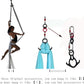 DASKING Aerial Silks Starter Kit - Durable 11Yards of Aerial Yoga Hammock with Hardware, Aerial Swing for Acrobatic Flying Yoga & All Levels (Aerial Rigging Point Up to 14ft)