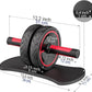 READAEER Ab Roller Wheel, Heavy Duty Workout Equipment for Home Gym, Professional Metal Handle with Rubber Surface Abdominal Exercise Wheel for Strength Training, Ab Wheel with Knee Pad