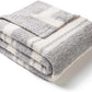 Snuggle Sac Twin Size Bedding Blankets Luxurious Microfiber, Reversible Super Soft Warm Cozy Blankets Fuzzy Plush Blanket for Bed,Couch,Sofa,Living Room, Grey Stripe,60x80 inches