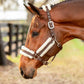 Equinavia Valkyrie Soft Ultra Fleece Padded Adjustable Breakaway Horse Halter - Brown/Ivory White - Warmblood