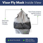 Plus-Size Horse Mask Without Ears | 95% UV Eye Protection | Built-in Visor | Breathable, Lightweight Mask | Adjustable Fit for Comfort Horse (Large Size)