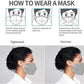 LEMENT 50PCS KN95 Face Mask 5 Layer Cup Dust Safety Masks Breathable Elastic Ear Loops Grey Masks