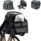 Qivine Dog Bike Basket, Oxford Cloth Dog Basket for Bike with Adjustable Mesh Windows, 11 Lbs Portable Dog Carrier for Bike with Widen Shoulderpad, Bicycle Basket Bag for Dogs and Cats