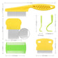 Cat & Dog Comb Set - Fine Tooth Grooming Comb for Dandruff & Hair Removal (Yellow)