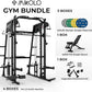 Mikolo M4 2.0 Smith Machine, All-in-One Power Cage with Independent Dual Pulley System, Multi-Function Home Gym Workout Cage for Cable Crossover
