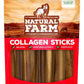 Natural Farm Collagen Sticks (6 Inch, 15 Pack). Odor-Free, 95% Natural Collagen Dog Chews, Supports Healthy Joints, Skin & Coat - Best Rawhide Alternative for Small & Medium Dogs