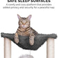 Furhaven 15.75" Tall Playground for Indoor Cats, Ft. Sisal Scratching Posts, Self-Grooming Brush, & Toy - Tiger Tough Hammock Interactive Playground - Silver, One Size