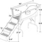 SHELANDY 45" Pet Grooming Bathtub Dog Wash Station | Heavy Duty Bathing Tub (Bathtub & Stairs Combo)