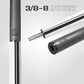 RHINO Nebula 2 Pool Cue - 100% Carbon Fiber Shaft & Composite Butt. Time Crystal Tip, Pro Taper Design, 12.4 mm,12.8 mm. 3/8-8 Joint, 3D Friction Grip. Low Deflection Pool Cue
