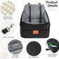 Dog Car Seat for Small/Medium Dogs, Dog Booster Car Seats with Thick Cushion for Dogs Under 35lbs, Detachable Washable Pet Car Seat with Storage Pockets, 2 Safety Belts(Black/Grey)