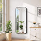 FORBATH Bathroom Mirror 20" x 48", Rectangle Black Bathroom Mirror with Black Aluminum Frame Rounded Corner, Wall Mounted Mirror for Bedroom Entryway Living Room