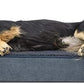Furhaven Orthopedic Dog Bed for Medium/Small Dogs w/ Removable Bolsters & Washable Cover, For Dogs Up to 35 lbs - Sherpa & Chenille Sofa - Orion Blue, Medium