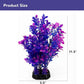 Mipukbay Purple Aquarium Plants - Artificial Plastic Fish Tank Decor, Realistic Ornament Safe for Fish & Shrimp, Low-Maintenance Aquascaping Plants for Freshwater/Saltwater Tank Landscaping