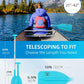 OCEANBROAD Telescoping Emergency Paddle 21''-42''（Assembling Required）/26''-54'' Aluminium Shaft for Kayaking Boating Canoeing River Tubing