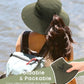 FURTALK Womens Sun Hat with Ponytail Hole Beach Hiking Summer Wide Brim UPF 80+ Outdoor Protection Foldable Bucket Hat