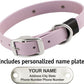 Biothane Custom Dog Collar – Waterproof, Stink-Proof Personalized Collar with Name & Phone Number – Durable, Many Sizes and Colors – Assembled in USA (Lilac Purple)