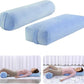 ROYALAY 2 Pcs Yoga Bolster Pillow for Restorative Yoga, Rectangular and Cylinder Meditation Pillow Set with Carrying Handles, Supportive Cushion for Exercise Workout Stretching Meditation,Sky Blue