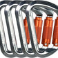 SEPEAK UIAA 30kN Climbing Carabiner Clips, Professional Heavy Duty Twist Locking Carabiners for Climbing,Mountaineering, Rappelling, Camping, Hiking, Swings, Large D Ring Hooks