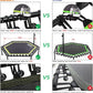 ONETWOFIT 48" Silent Mini Trampoline with Adjustable Handle Bar Fitness Trampoline Bungee Rebounder Jumping Cardio Trainer Workout for Adults