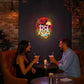 Day of the Dead Neon Sign - Mexican Sugar Skull LED Neon Light for Home & Bar Decor,UV Printed Art with Flexible LED Strip,Halloween & Día de Muertos Party Decoration (Red）