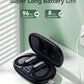 GNMN Active Noise Cancelling Ear Buds Wireless Earbuds 96hrs Playback Bluetooth Headphones IPX7 Waterproof Stereo Bass Over-Ear Earphones with Earhooks Microphone LED Battery Display for Sports/Gym